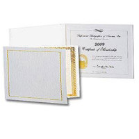 

TAP 11x8.5" Certificate Folder Frame, Ivory with Gold Foil, 25-Pack