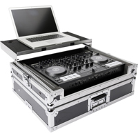 

Magma DJ Controller Workstation Road Case with Laptop Platform for Roland DJ-707M, Black/Silver