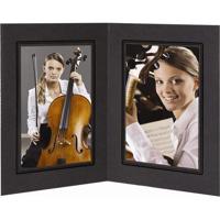 

TAP Buckeye Folder Frame for Two 5x7" Vertical Photo, Black with Black Foil Window Border, 50-Pack