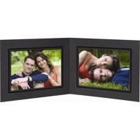 

TAP Buckeye Folder Frame for Two 6x4" Horizontal Photo, Black with Black Foil Window Border, 50-Pack