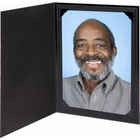 

TAP Cut Cornered Ebony Folder Frame for 4x6" Photo, Black with Black Foil Window Border, 100-Pack