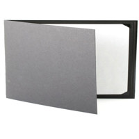 

TAP Cut Cornered Ebony Folder Frame, for a 6x4" Horizontal Print, Case of 100, Color: Black/Black Foil