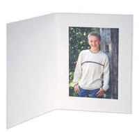 

Collectors Gallery Contemporary White Portrait Folder Frame for 11x8" Horizontal Photo, No Foil Window Border, 25-Pack