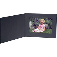 

Collectors Gallery Contemporary Black Portrait Folder Frame, For a Horizontal Prints, 7x5", With No Foil Window Border 25 Pack