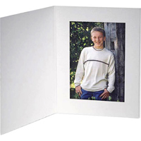 

Collectors Gallery Contemporary Portrait Folder Frame with Plain Border for 6x8" Print, Portrait Format, 25Pack, White