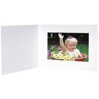 

Collectors Gallery Contemporary Portrait Folder Frame with Plain Border for 10x8" Print, Landscape Format, 25Pack, White