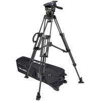 

Miller ArrowX 5 Fluid Head with Sprinter II 2-Stage Carbon Fiber Tripod System, Includes Mid-Level Spreader, Telescopic Pan Handle with Clamp and Shell Case with Wheels