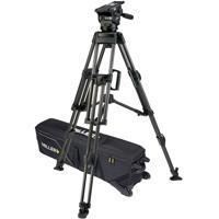 

Miller ArrowX 7 Fluid Head with HD 2-Stage Carbon Fiber Tripod System, Includes Mid-Level Spreader, Telescopic Pan Handle with Clamp and ArrowX Shell Case