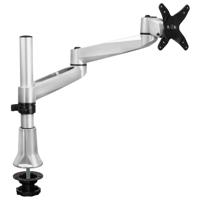 

Mount-It! MI-33111 Single Monitor Dual Arm Articulating LCD Desk Mount with Grommet Base, Silver