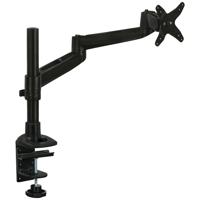 

Mount-It! MI-33111B Single Monitor Dual Arm Articulating LCD Desk Mount with Grommet Base, Black