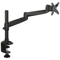 

Mount-It! MI-33116B Single Monitor Dual Arm Articulating LCD Desk Mount with Clamp Base, Black