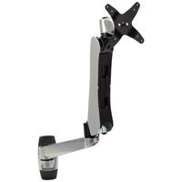 

Mount-It! MI-35114 Height Adjustable Single Monitor Articulating LCD Desk Mount with Wall Mount Base, Silver