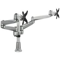

Mount-It! MI-43111 Dual Arm Articulating Computer Monitor Desk Mount with Grommet Base, Silver