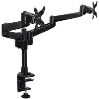 

Mount-It! MI-43111B Dual Arm Articulating Computer Monitor Desk Mount with Grommet Base, Black