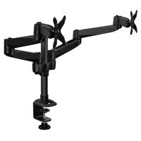 

Mount-It! MI-43116B Dual Arm Articulating Computer Monitor Desk Mount with Clamp Base, Black