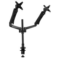 

Mount-It! MI-45111B Height Adjustable Dual Arm Articulating Computer Monitor Desk Mount with Grommet Base, Black