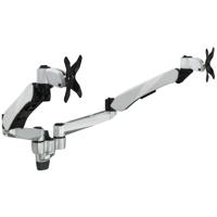 

Mount-It! MI-45114 Height Adjustable Dual Arm Articulating Computer Monitor Desk Mount with Wall Mount Base, Silver