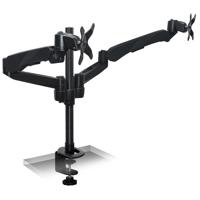 

Mount-It! MI-45116B Height Adjustable Dual Arm Articulating Computer Monitor Desk Mount with Clamp Base, Black