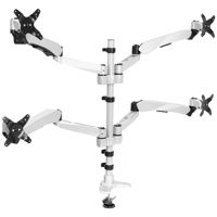 

Mount-It! MI-65151 Height Adjustable Quad Arm Articulating Computer Monitor Desk Mount with Grommet Base