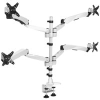 

Mount-It! MI-65156 Height Adjustable Quad Arm Articulating Computer Monitor Desk Mount with Clamp Base