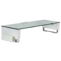 

Mount-It! MI-7266 Tempered Glass & Aluminum Monitor Stand with USB, 66 lb Capacity