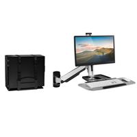 

Mount-It! MI-7905 Wall Mounted Sit-Stand Single Monitor Workstation, 17.6 Lbs Capacity