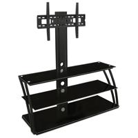 

Mount-It! Professional XL Entertainment Center Stand with Bracket and 3 Glass Curved Shelves for 32-60" TVs
