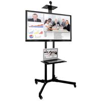 

Mount-It! Adjustable Mobile TV Cart with Shelf and Rolling Casters for 37-70" Displays