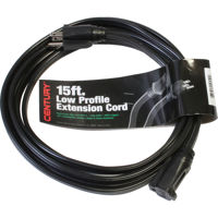 

Milspec 15' Heavy Duty 14/3 SPT-3 Low Profile Flat Extension Cord, Black