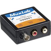 

Muxlab Stereo Audio-Video Balun, RCA/BNC A/V to RJ45