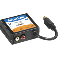 

Muxlab S-Video/Audio Balun with 4-Pin Mini DIN and 2x RCA Connectors