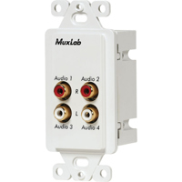 

Muxlab Quad Audio Wall Plate Balun, United States