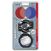 

MagLite ASXX376 D-Cell Flashlight Accessory Pack, Includes Red/Amber/Blue Lenses, Anti Roll Device and 2 Mounting Brackets