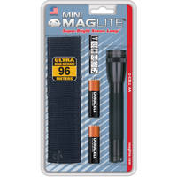 

MagLite Mini 2-Cell AA Incandescent Flashlight with Belt Holster, Black