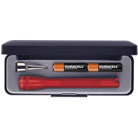 

MagLite Mini Maglite 2-Cell AAA Incandescent Flashlight with Clip and Presentation Box, 9 Lumens, Red