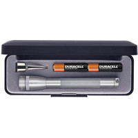 

MagLite Mini Maglite 2-Cell AAA Incandescent Flashlight with Clip and Presentation Box, 9 Lumens, Gray