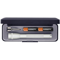 

MagLite Mini Maglite 2-Cell AAA Incandescent Flashlight with Clip and Presentation Box, 9 Lumens, Silver