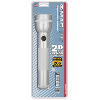 

MagLite 3-Cell D Flashlight with 2 White Star Lamps, 45 Lumens, Silver