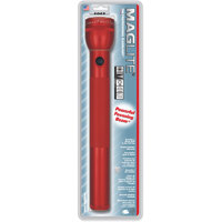 

MagLite S4D036 4 Cell D White Star Incandescent Flashlight, Red