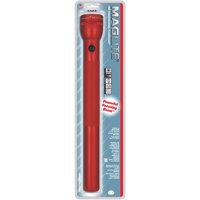 

MagLite S5D036 5 Cell White Star Incandescent Flashlight with Alkaline Batteries, Red