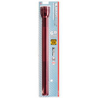 

MagLite S6D036 6 Cell White Star Incandescent Flashlight with Alkaline Batteries, Red