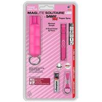 

MagLite Solitaire 1-Cell AAA LED Flashlight with Sabre Pepper Spray, Pink