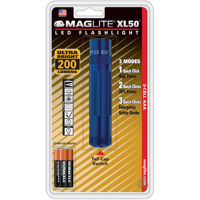 

MagLite XL50 LED Flashlight with Strobe, 200 Lumens, 735' Beam Distance, Blue
