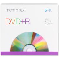 

Memorex Disk 16x DVD+R 4.7GB - 5-Pack in SlimCase