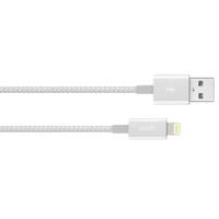 

Moshi 3.9' Integra USB-A Charge/Sync Cable with Lightning Connector for iPhone, iPad and iPod, Jet Silver