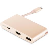 

Moshi USB-C Multiport Adapter for MacBook Pro Laptop, Gold