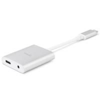 

Moshi USB-C Digital Audio Adapter with Charging, Silver