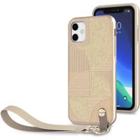 

Moshi Altra Case with Detachable Wrist Strap for iPhone 11, SnapTo, Sahara Beige