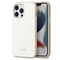 

Moshi iGlaze Slim Hardshell Case with SnapTo for iPhone 13 Pro, Pearl White