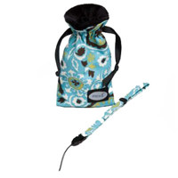 

Mod Brown & Teal Circle Compact Camera Pouch